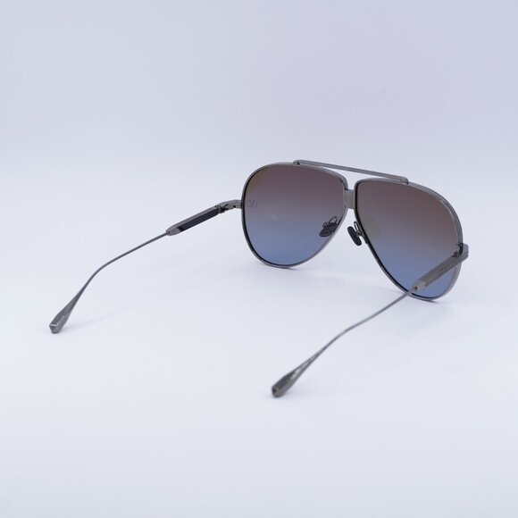 Valentino XVI VLS-100C Sunglasses Shiny Black Aviator Frame, Brown Lenses main image 4